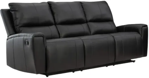 Signature Design by Ashley® Glossmore Black Manual Reclining Sofa