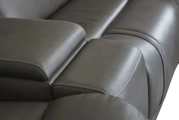 Signature Design by Ashley® 5Z - Pittson 3-Piece Anchor Power Reclining Sectional Loveseat with Console