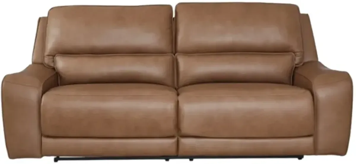 Signature Design by Ashley® DeepWakes Caramel Power Reclining Sofa with Adjustable Headrest