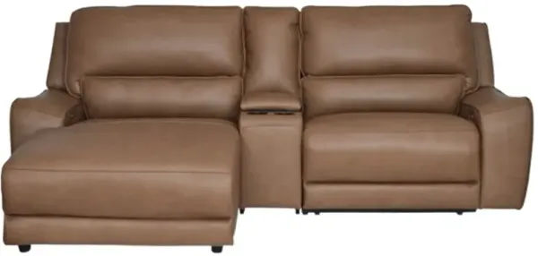 Signature Design by Ashley® DeepWakes 3-Piece Caramel Left-Arm Facing Power Reclining Sectional and Chaise