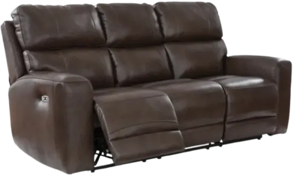 Signature Design by Ashley® Crossplex Smoke Power Reclining Sofa with Adjustable Headrest