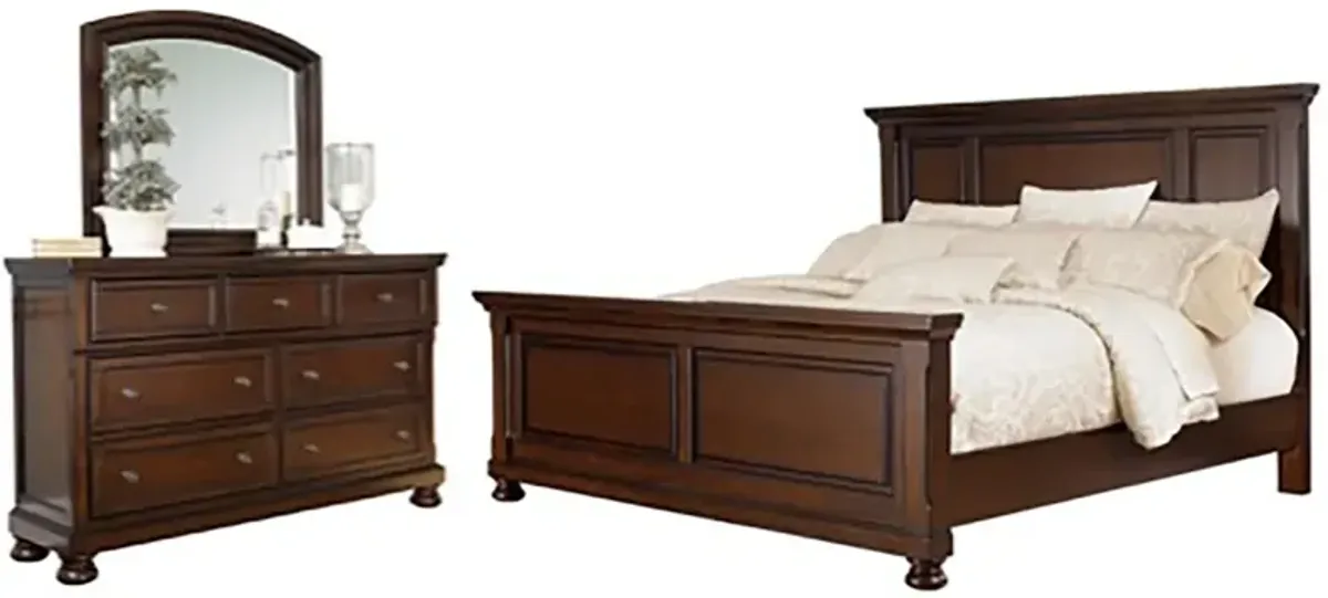 Millennium® by Ashley Porter 3-Piece Rustic Brown King Panel Bed Set