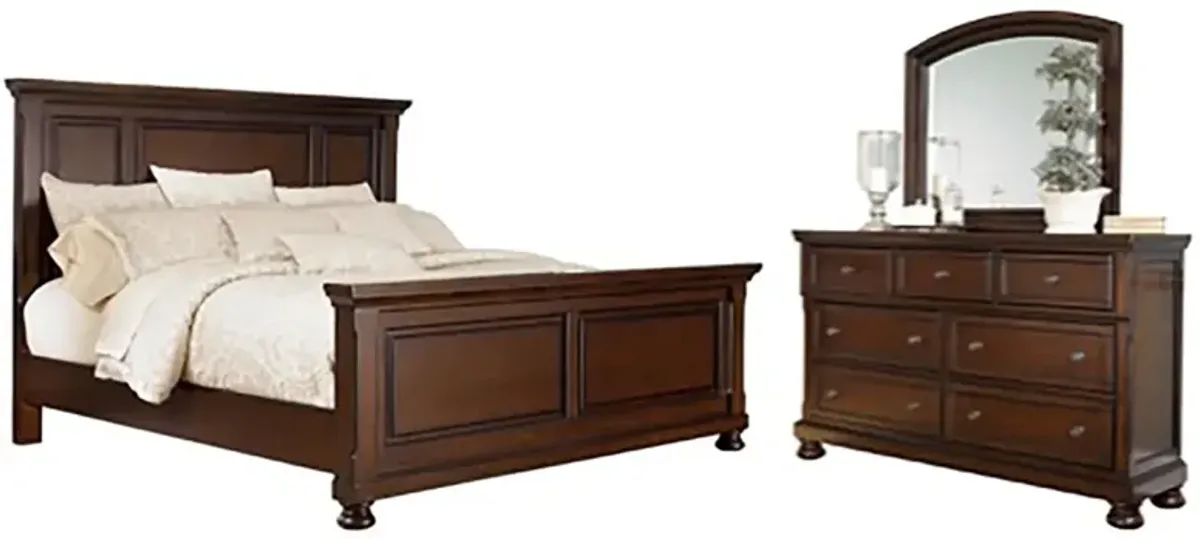 Millennium® by Ashley Porter 3-Piece Rustic Brown Queen Panel Bed Set