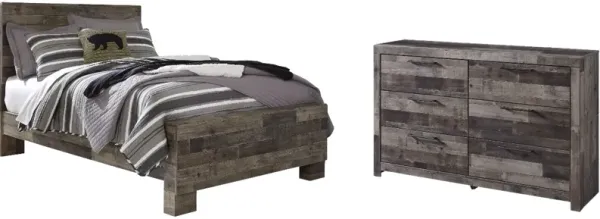 Benchcraft® Derekson 4-Piece Multi Gray Full Panel Bed Bedroom Set