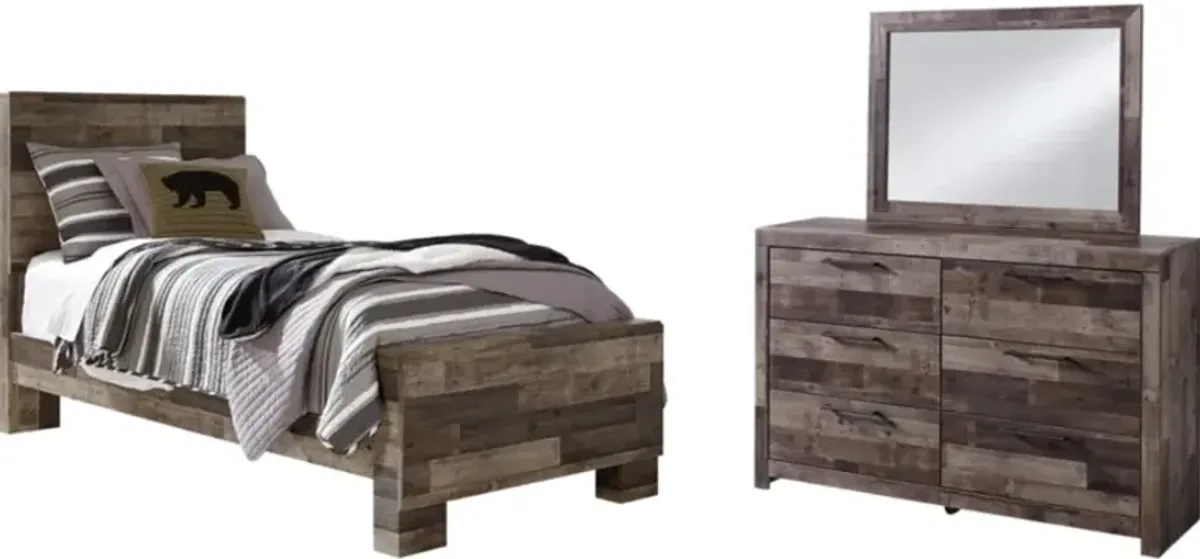 Benchcraft® Derekson 3-Piece Multi Gray Twin Panel Bed Set