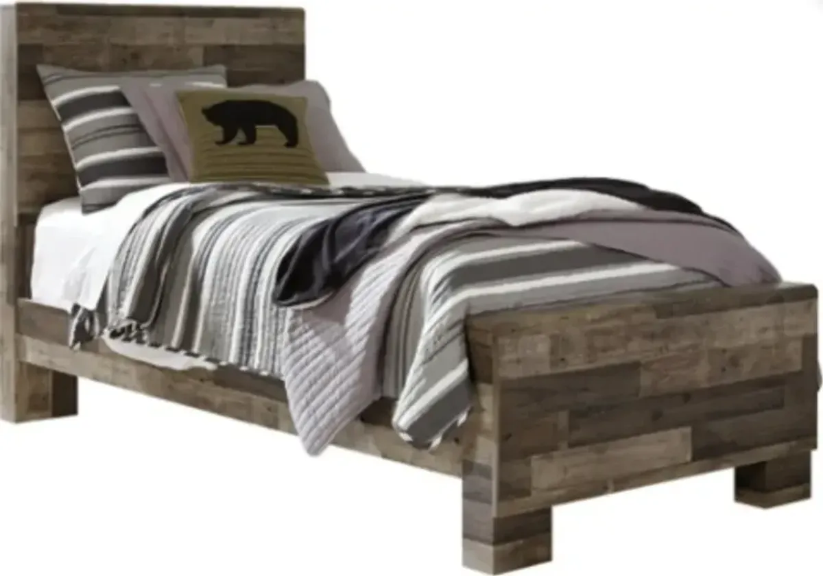 Benchcraft® Derekson 4-Piece Multi Gray Twin Panel Bed Set