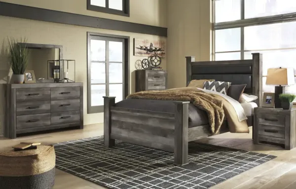 Signature Design by Ashley® Wynnlow 2-Piece Gray King Poster Bed Set
