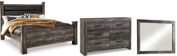 Signature Design by Ashley® Wynnlow 3-Piece Gray King Poster Bed Set