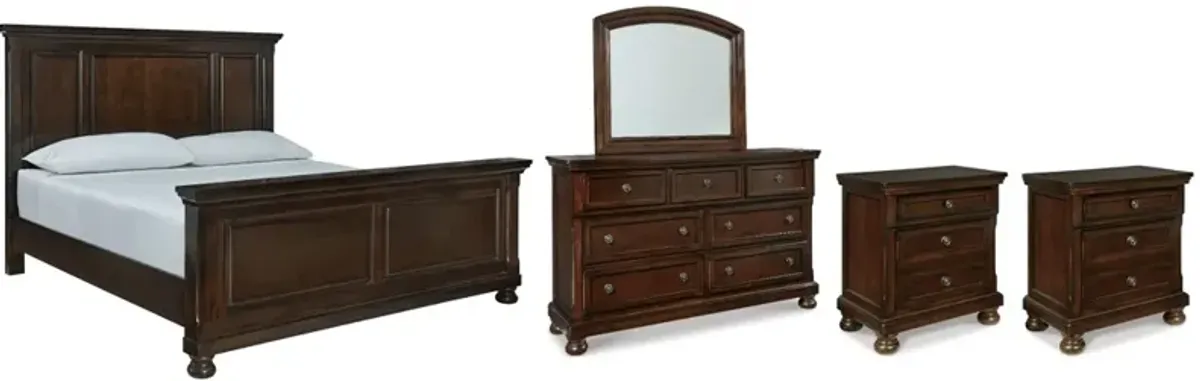 Millennium® by Ashley Porter 5-Piece Rustic Brown California King Panel Bed Set