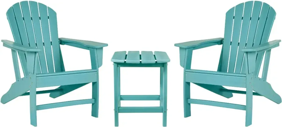 Signature Design by Ashley® Sundown 3-Piece Turquoise Outdoor Seating Chair Set
