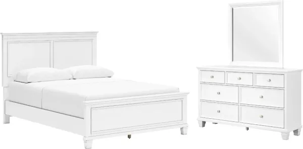Signature Design by Ashley® Fortman 3-Piece White Queen Panel Bedroom Set