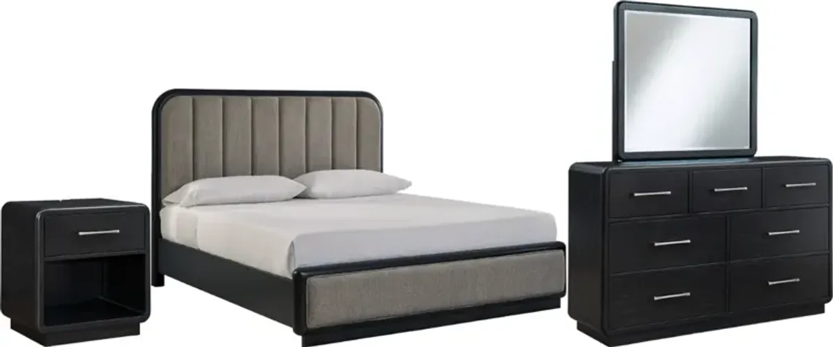 Signature Design by Ashley® Rowanbeck 4-Piece Black/Gray King Bedroom Set