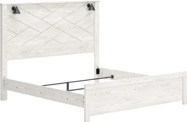 Signature Design by Ashley® Gerridan 3-Piece White/Gray King Panel Bed Set