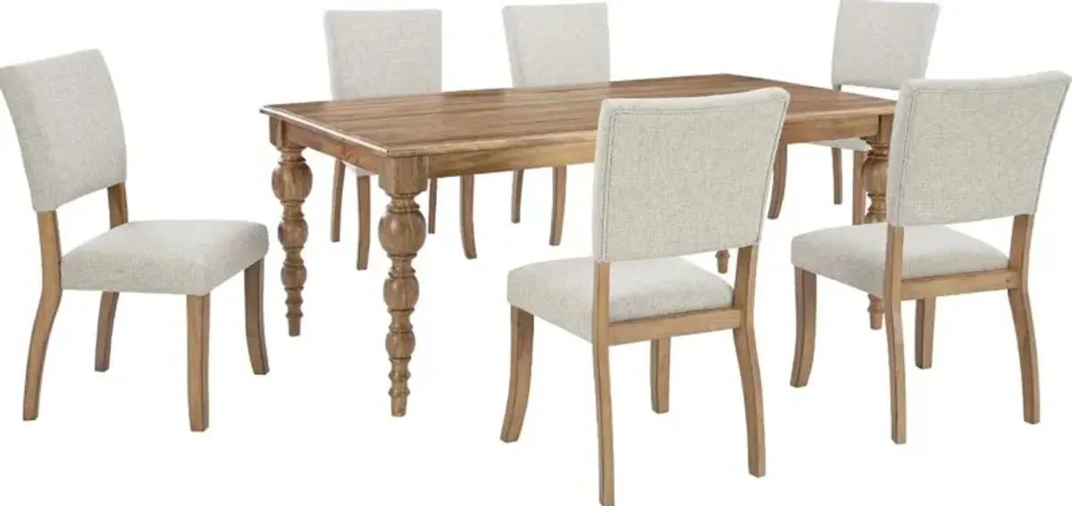 Signature Design by Ashley® Rybergston 7-Piece Light Brown Dining Table Set