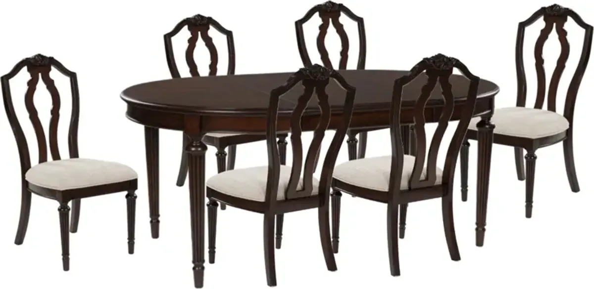 Signature Design by Ashley® Lavinton 7-Piece Brown/Tan Dining Set