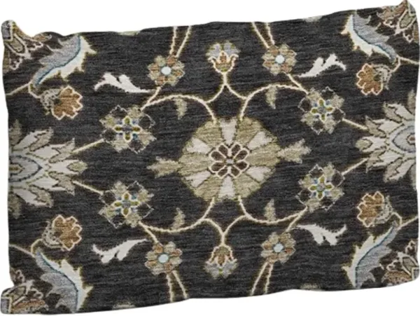 Dalyn Rug Company Hatay Black 14"x20" Style 1 Throw Pillow