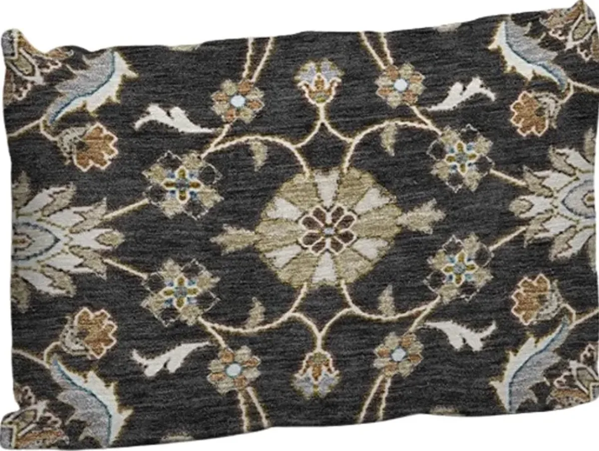 Dalyn Rug Company Hatay Black 14"x20" Style 1 Throw Pillow