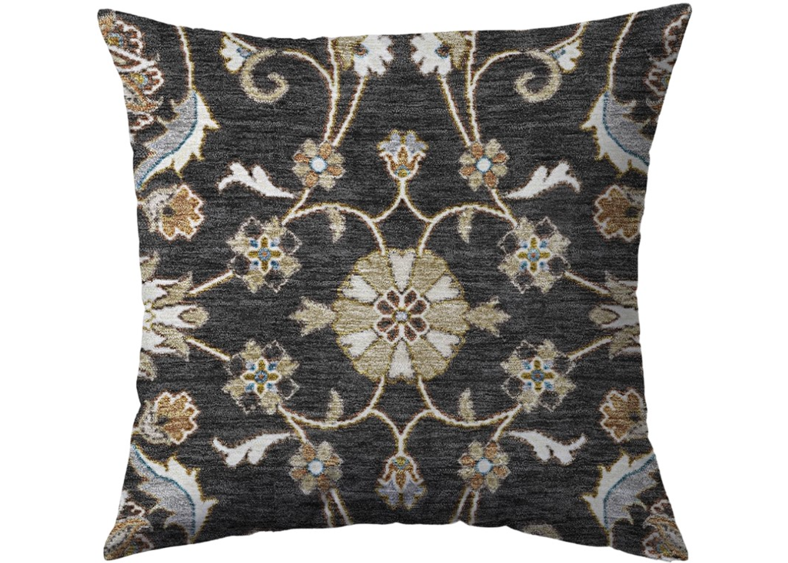 Dalyn Rug Company Hatay Black 18"x18" Style 1 Throw Pillow