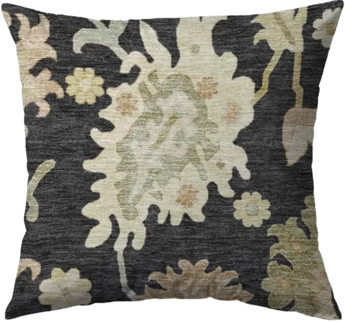 Dalyn Rug Company Hatay Black 18"x18" Style 2 Throw Pillow