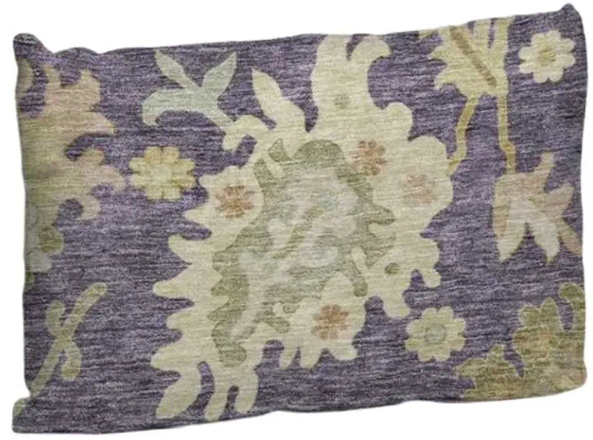 Dalyn Rug Company Hatay Eggplant 14"x20" Throw Pillow