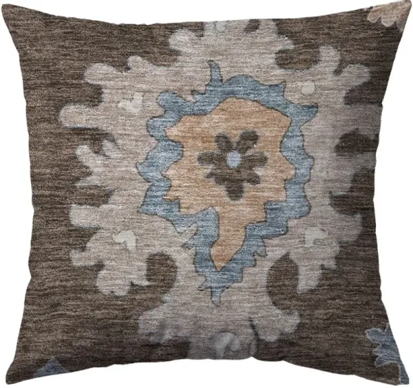 Dalyn Rug Company Hatay Chocolate 22"x22" Style 4 Throw Pillow