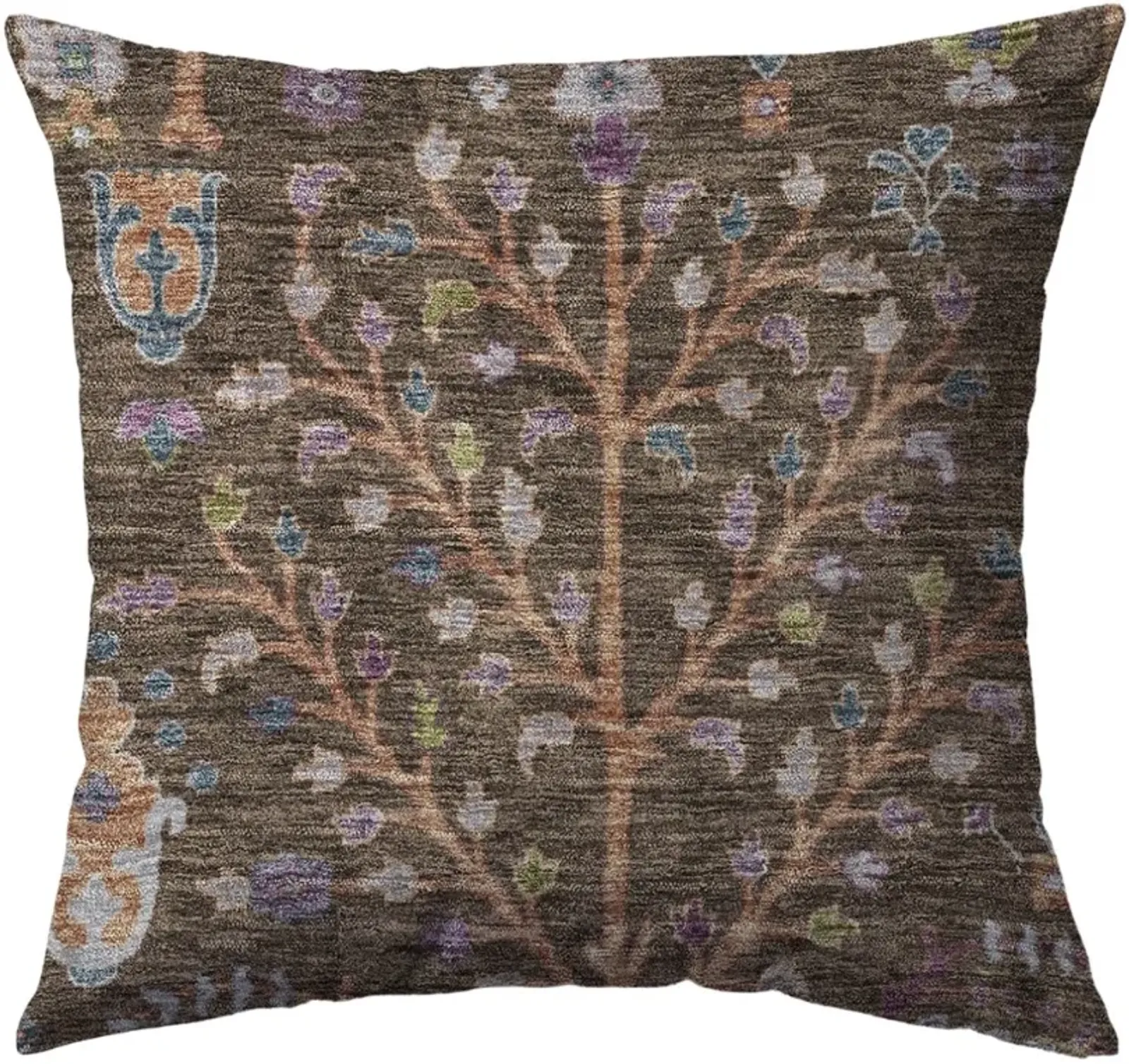 Dalyn Rug Company Hatay Brown 18"x18" Style 1 Throw Pillow