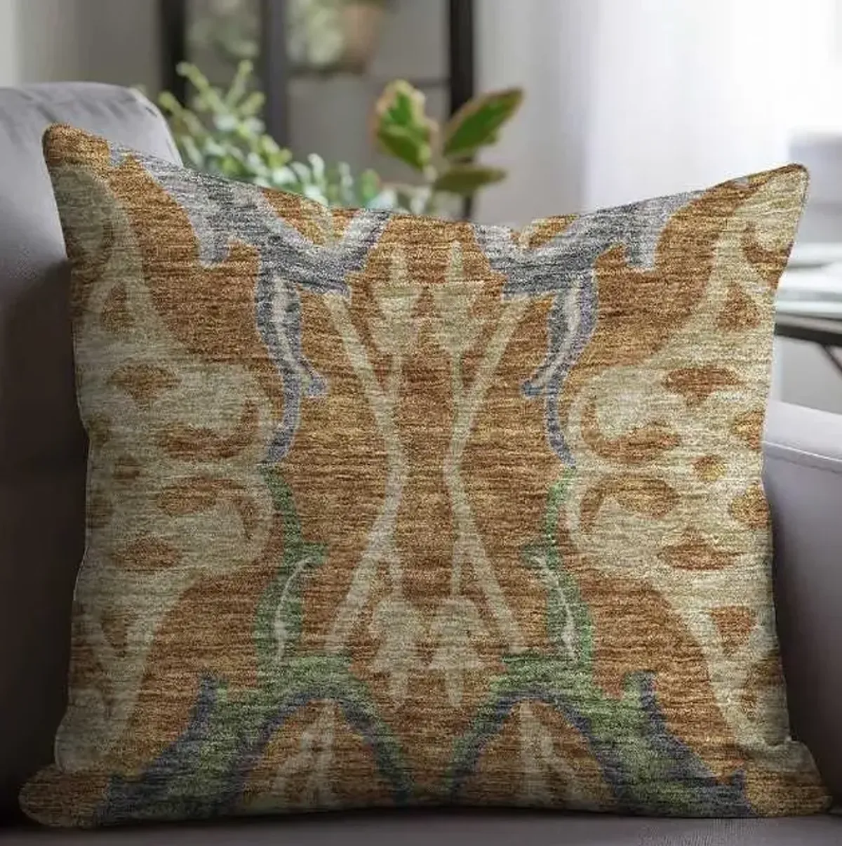 Dalyn Rug Company Hatay Copper 18"x18" Throw Pillow