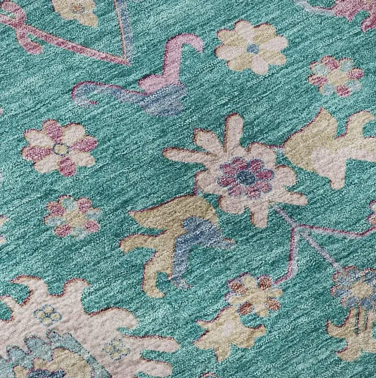 Dalyn Rug Company Hatay Teal 14"x20" Style 2 Throw Pillow