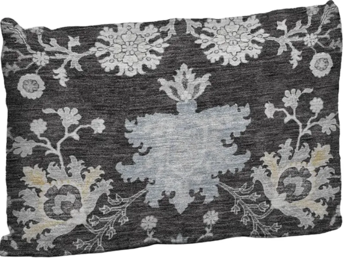 Dalyn Rug Company Hatay Charcoal 14"x20" Style 2 Throw Pillow