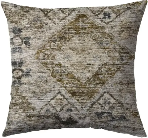 Dalyn Rug Company Karaj Brown 18"x18" Style 1 Throw Pillow