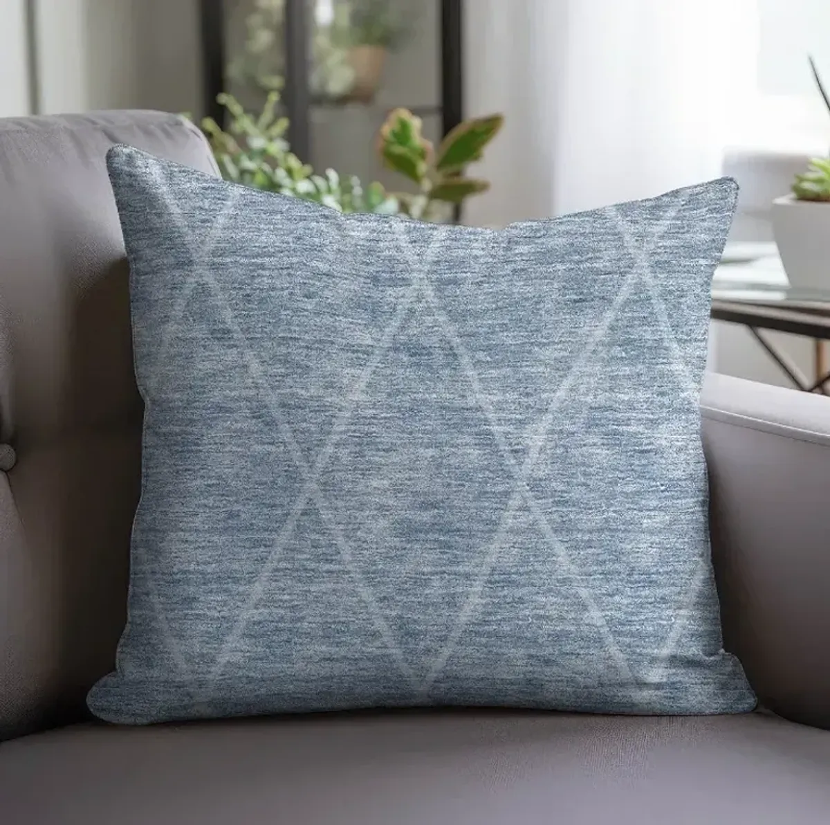 Dalyn Rug Company Lazio Blue 18"x18" Throw Pillow