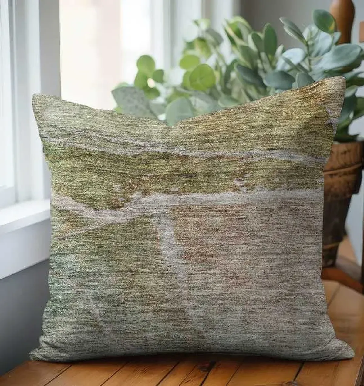 Dalyn Rug Company Odyssey Taupe 22"x22" Style 5 Throw Pillow