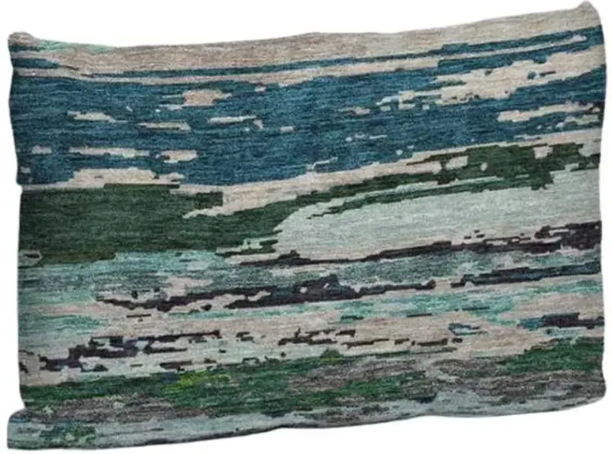 Dalyn Rug Company Trevi Teal 14"x20" Style 4 Throw Pillow