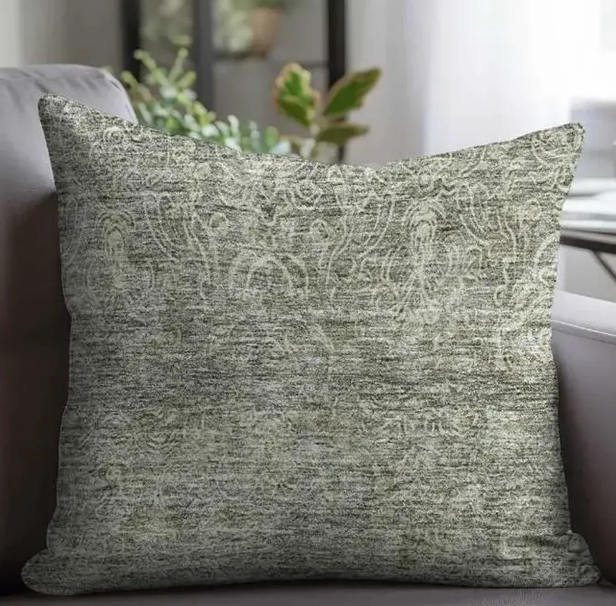 Dalyn Rug Company Burano Sage 22"x22" Feather Throw Pillow