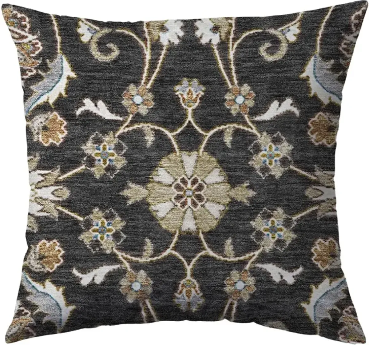 Dalyn Rug Company Hatay Black 22"x22" Style 1 Feather Throw Pillow