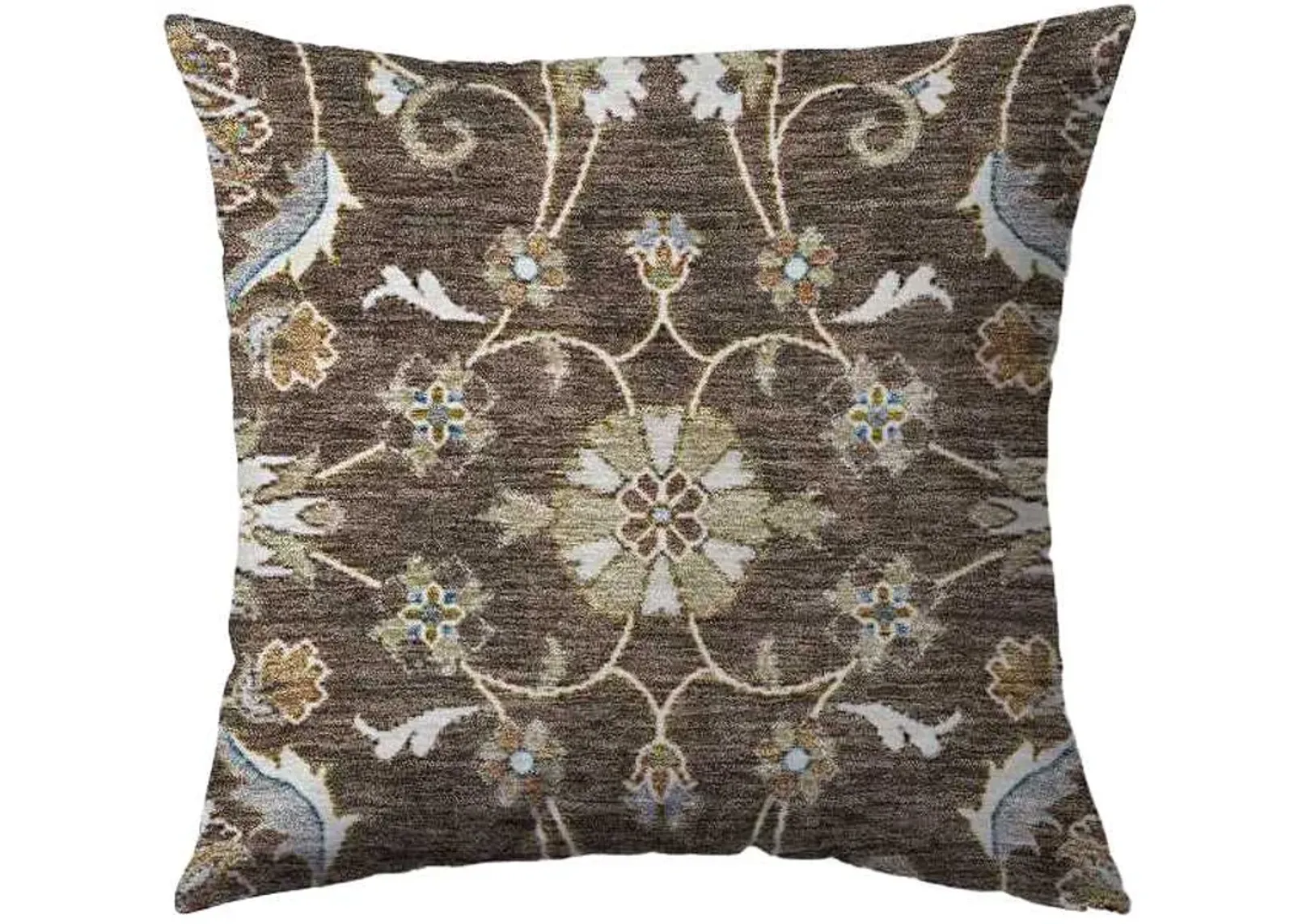 Dalyn Rug Company Hatay Chocolate 22"x22" Feather Throw Pillow