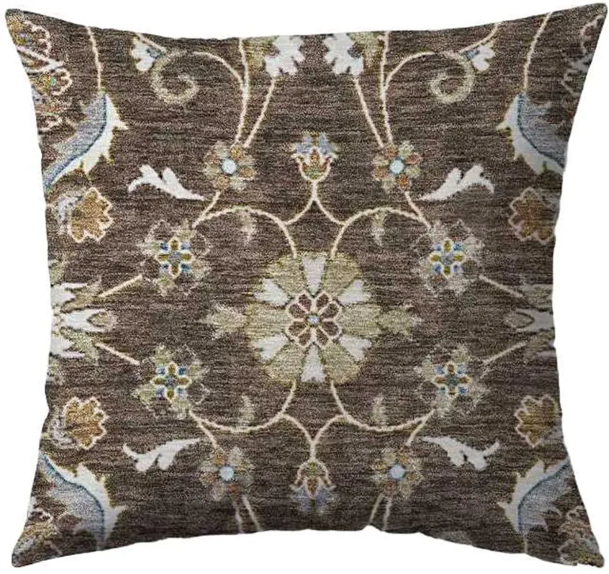 Dalyn Rug Company Hatay Chocolate 22"x22" Feather Throw Pillow