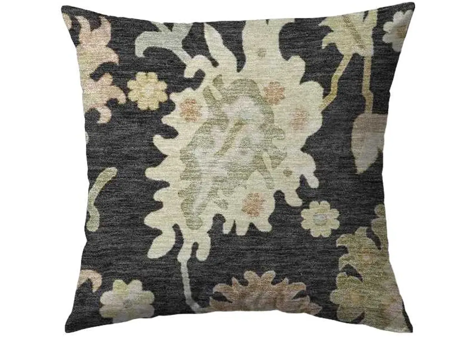 Dalyn Rug Company Hatay Black 18"x18" Style 2 Feather Throw Pillow