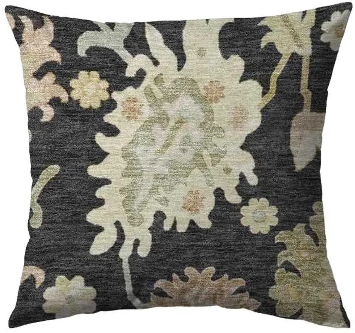 Dalyn Rug Company Hatay Black 18"x18" Style 2 Feather Throw Pillow