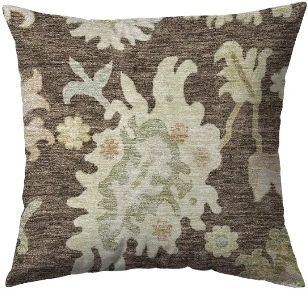 Dalyn Rug Company Hatay Chocolate 22"x22" Style 2 Feather Throw Pillow