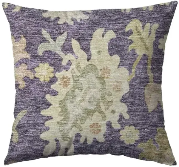 Dalyn Rug Company Hatay Eggplant 18"x18" Feather Throw Pillow