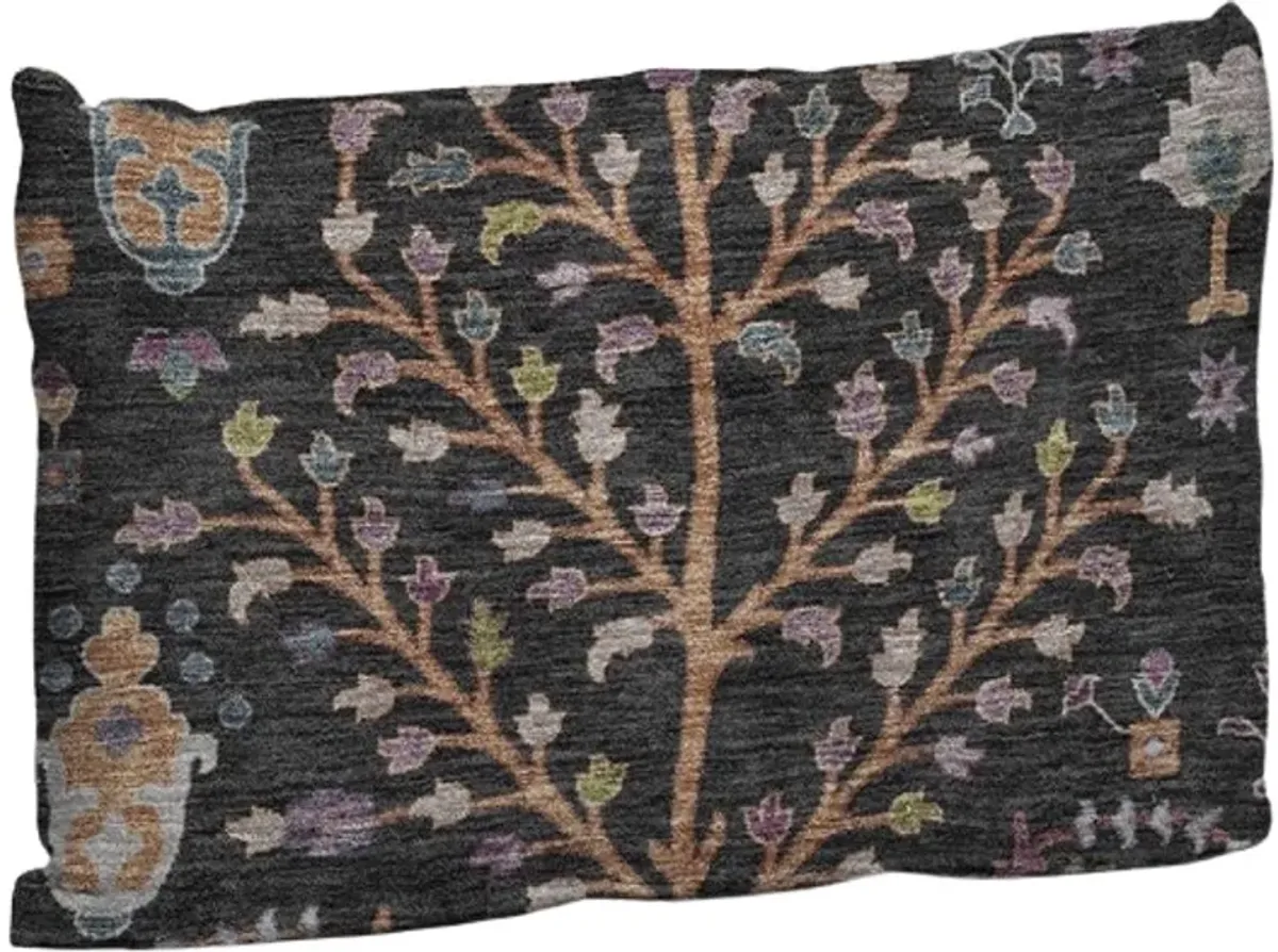 Dalyn Rug Company Hatay Black 14"x20" Style 4 Feather Throw Pillow