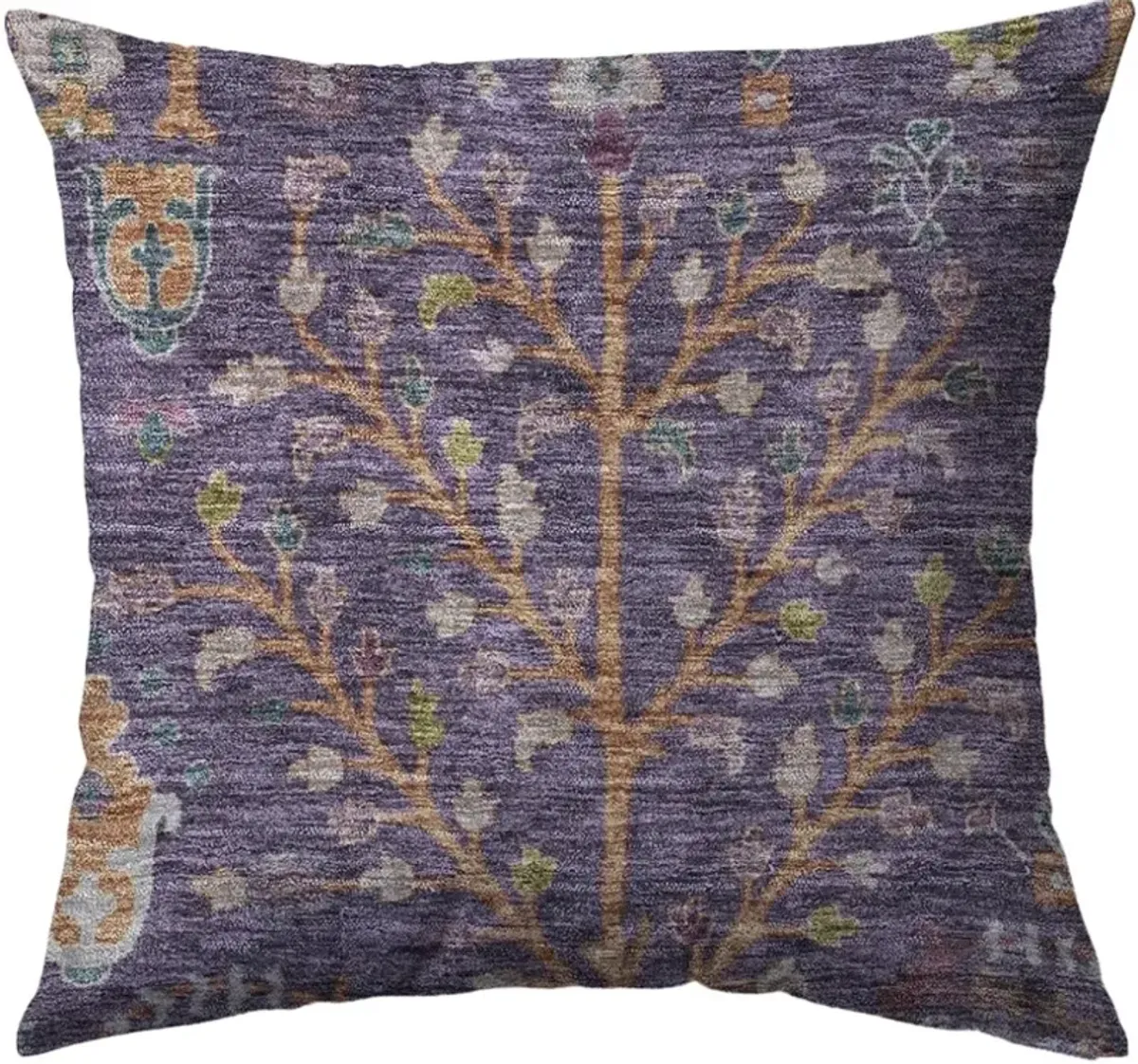 Dalyn Rug Company Hatay Eggplant 22"x22" Style 1 Feather Throw Pillow