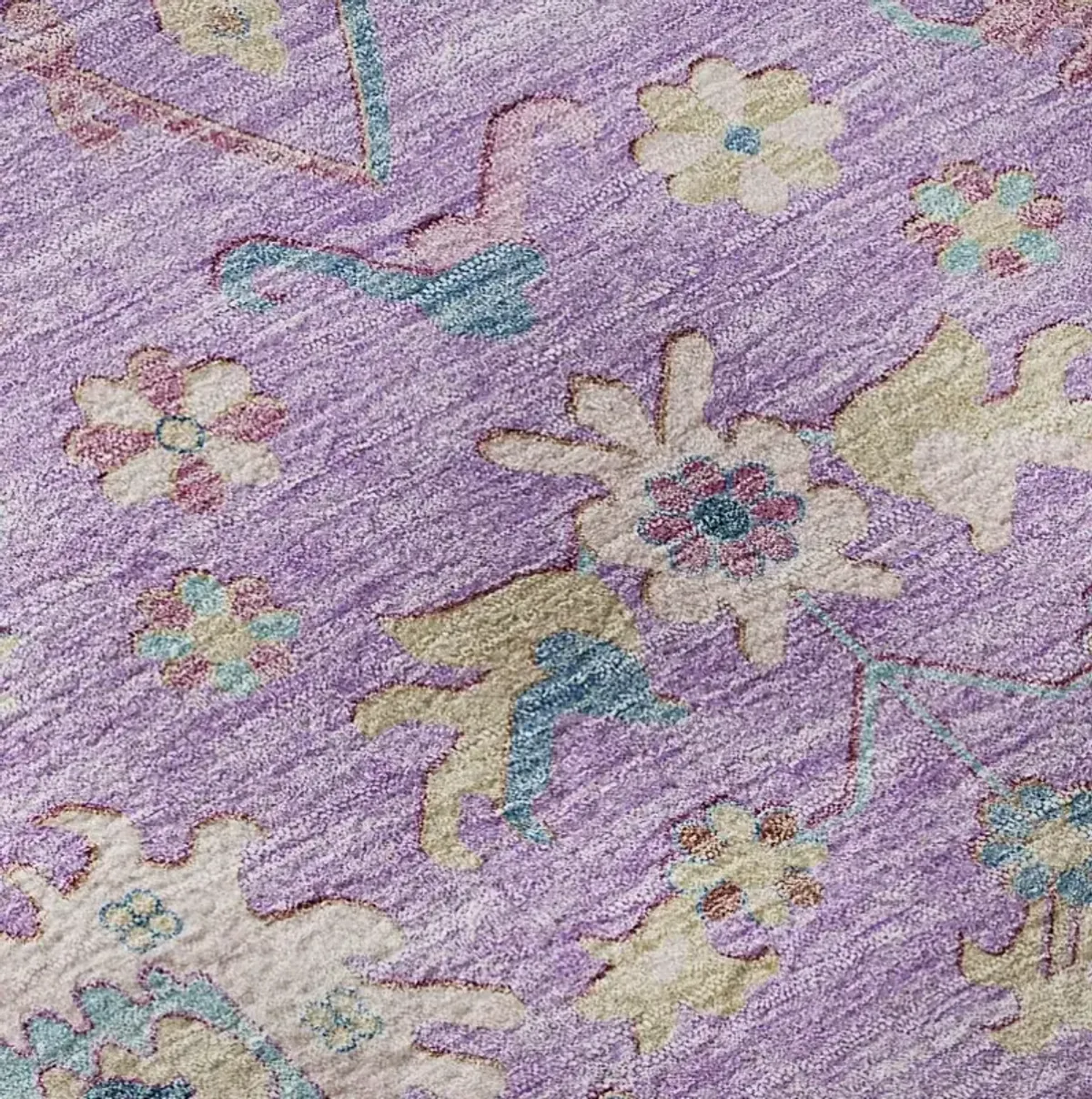 Dalyn Rug Company Hatay Purple 14"x20" Style 2 Feather Throw Pillow