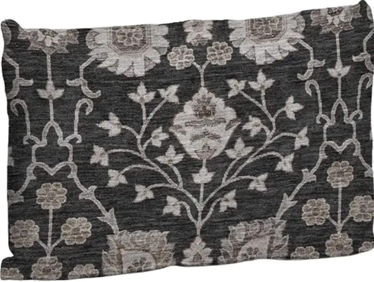 Dalyn Rug Company Hatay Black 14"x20" Style 6 Feather Throw Pillow