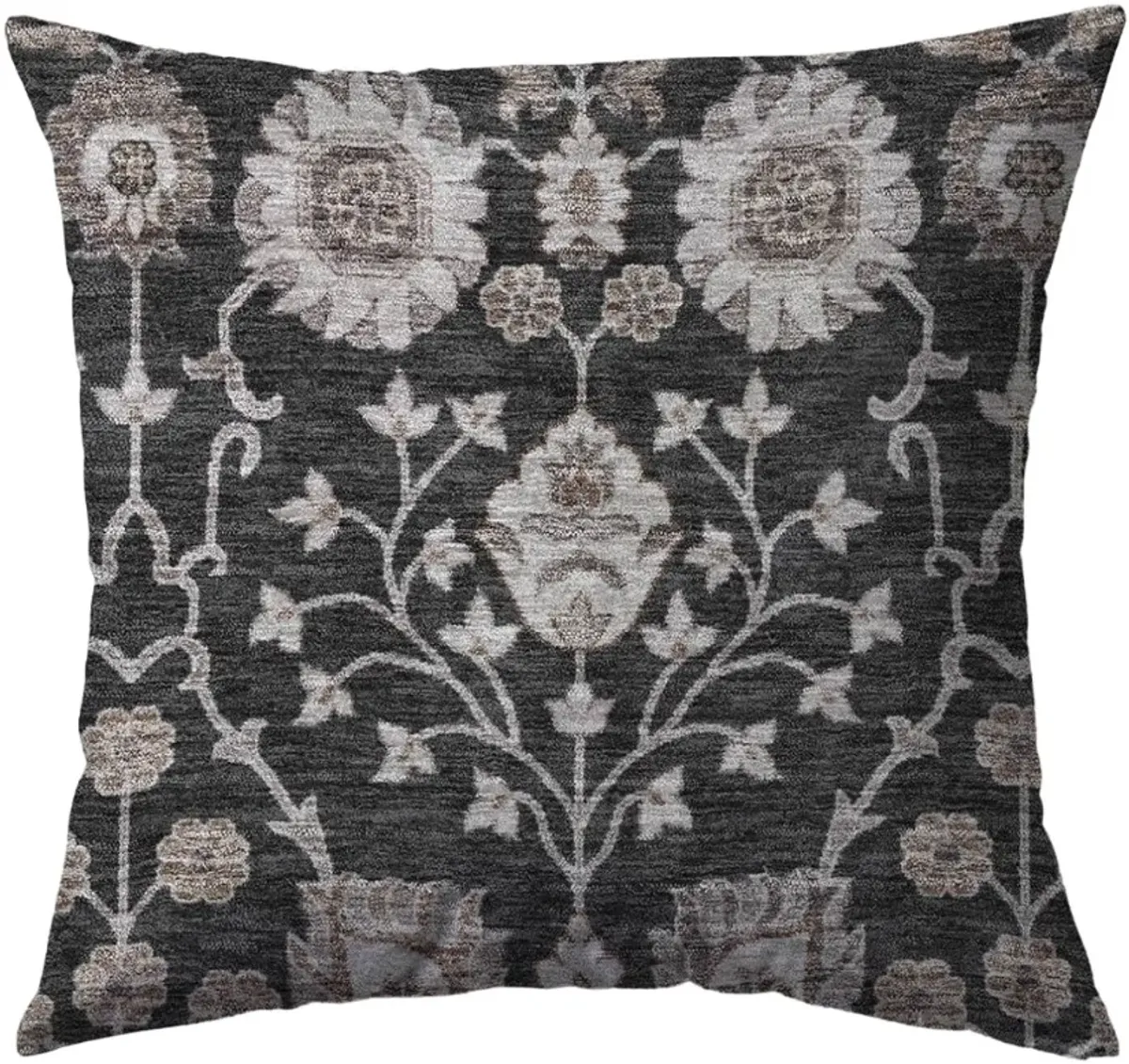 Dalyn Rug Company Hatay Black 18"x18" Style 6 Feather Throw Pillow