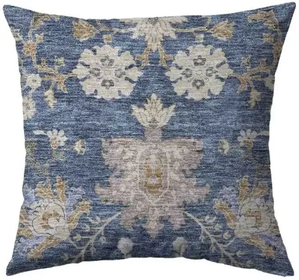 Dalyn Rug Company Hatay Blue 18"x18" Style 2 Feather Throw Pillow