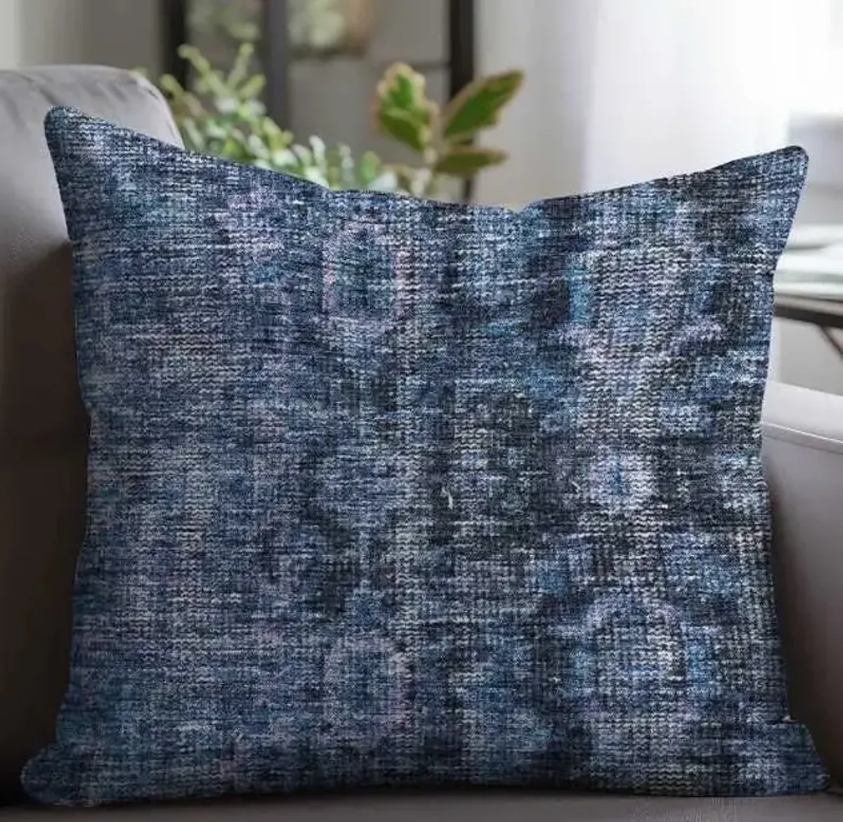 Dalyn Rug Company Karaj Blue 18"x18" Style 2 Feather Throw Pillow