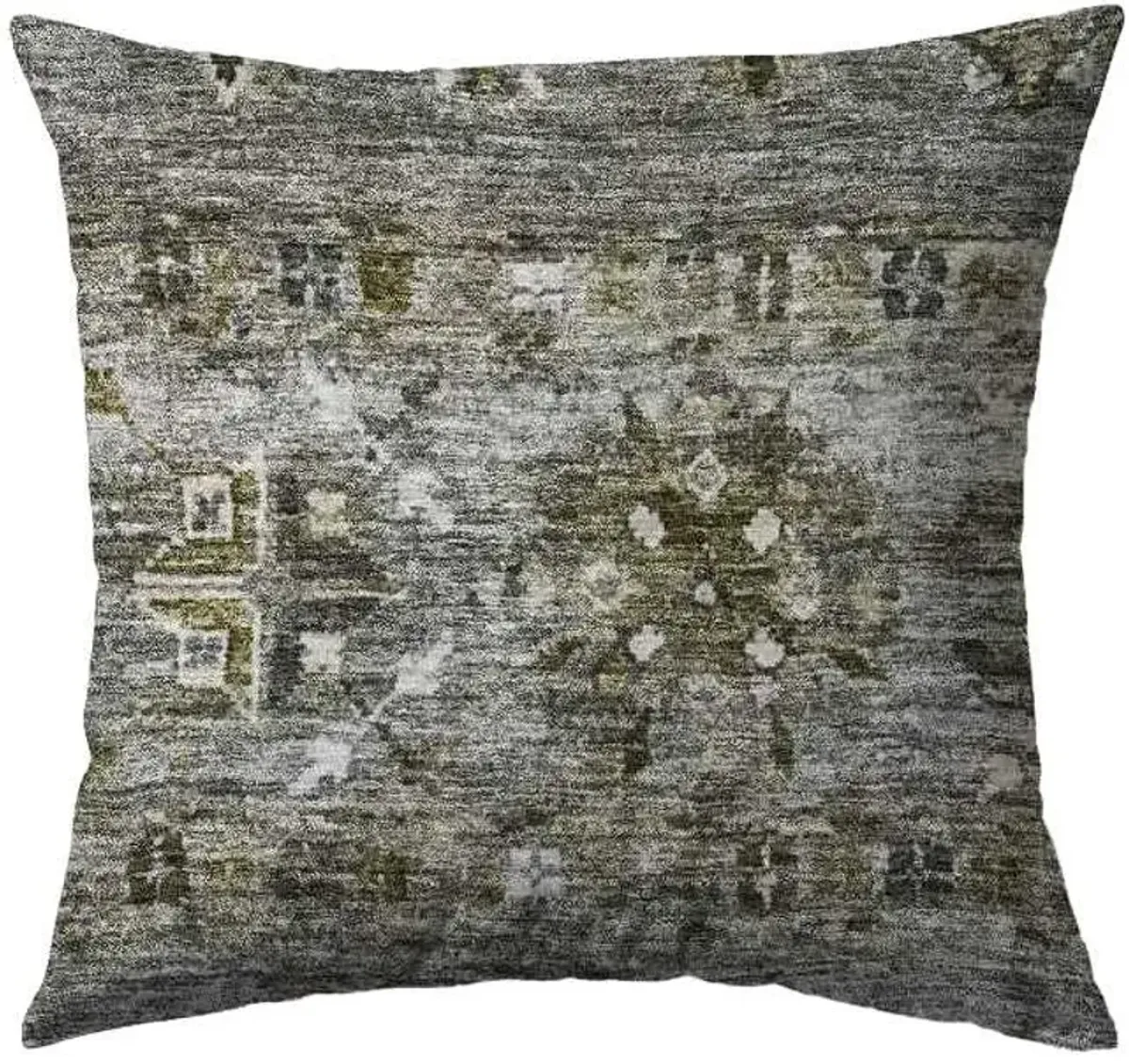 Dalyn Rug Company Karaj Pewter 18"x18" Feather Throw Pillow