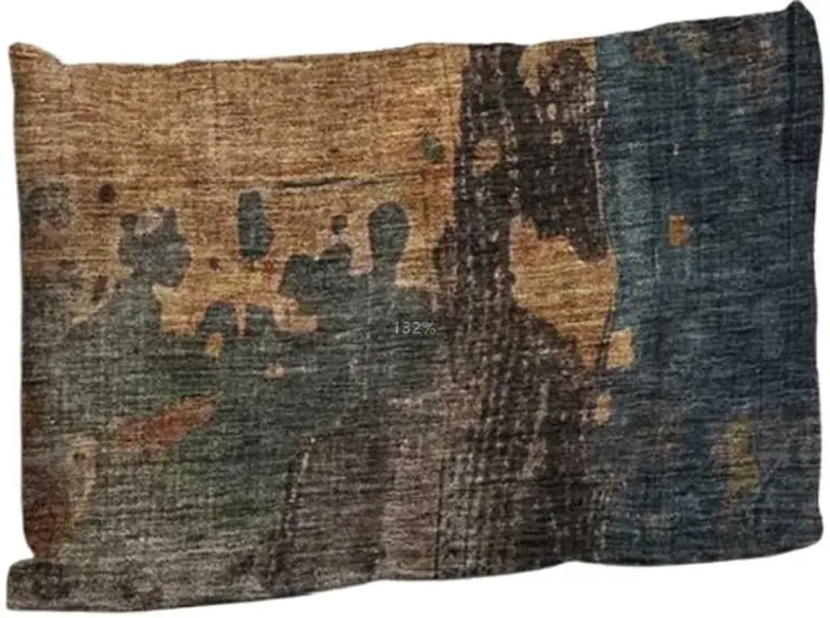Dalyn Rug Company Nouveau Blue 14"x20" Feather Throw Pillow
